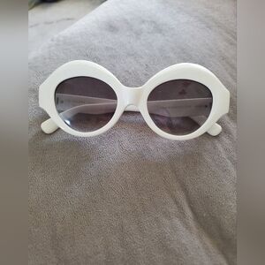 Crap Eyewear White Oversized Sunglasses